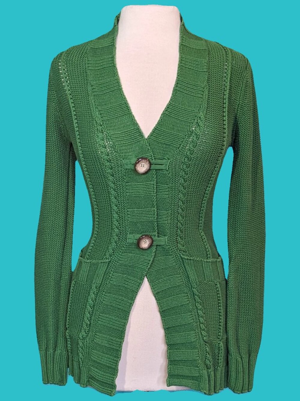 O'Neill Y2K Kelly Green Cardigan Size S